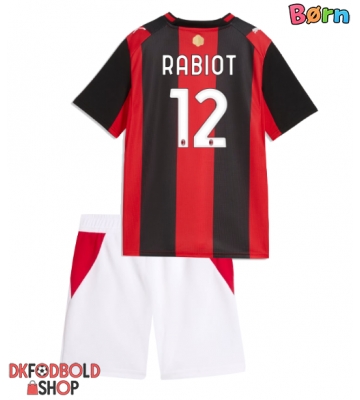 AC Milan Adrien Rabiot #12 Hjemmebanesæt Børn 2026-27 Kort ærmer (+ korte bukser)